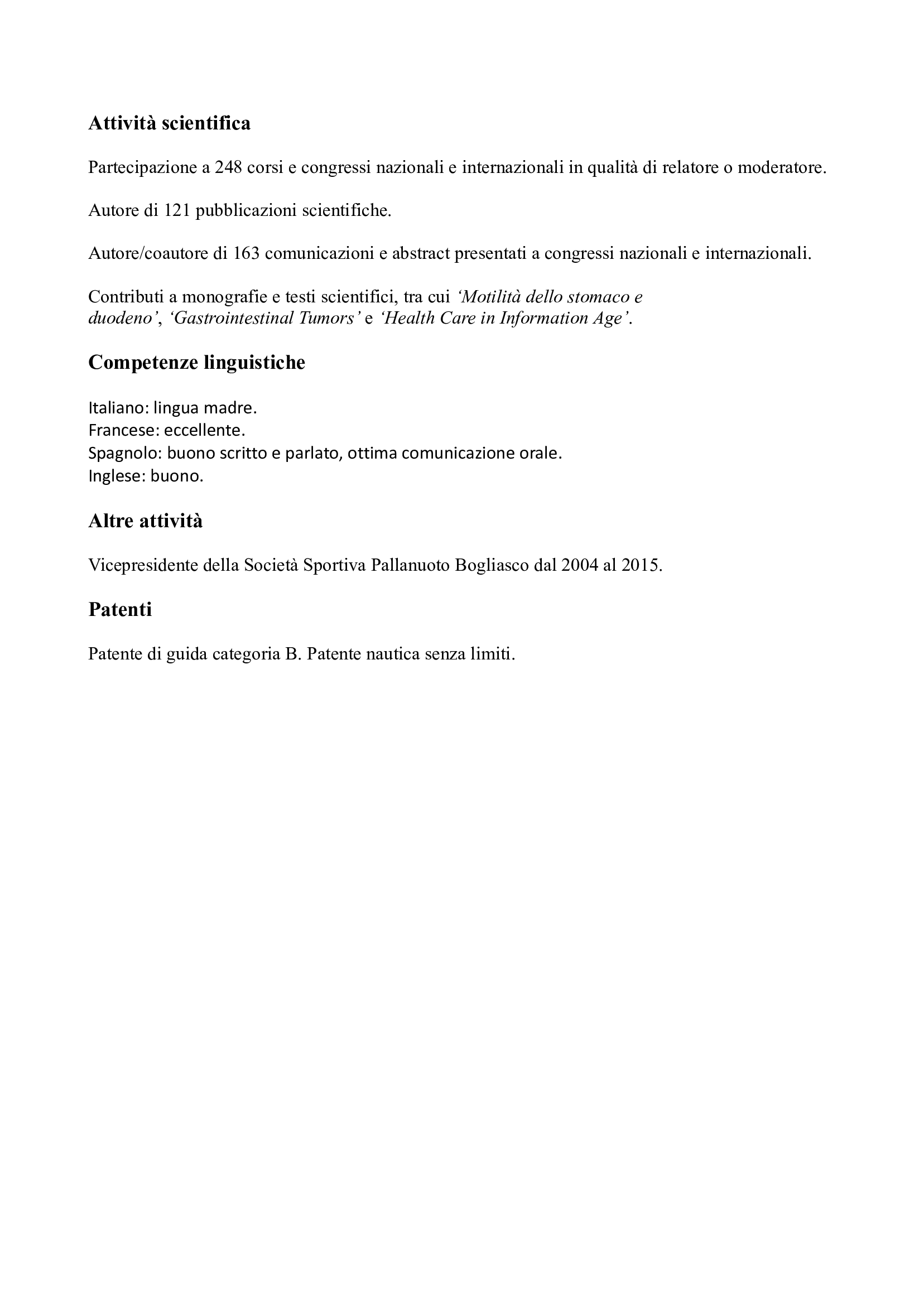 Curriculum vitae del Prof. Carmine Gianfranco Di Somma, pagina 3